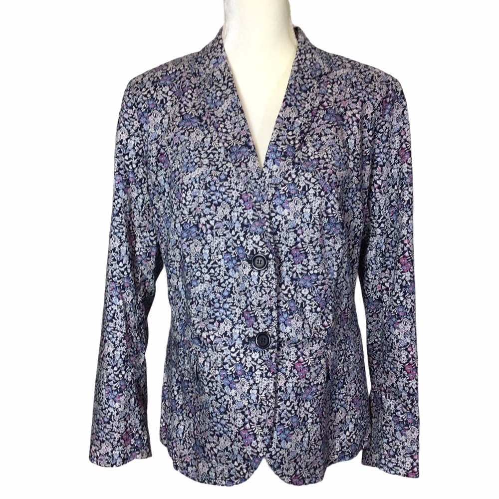 Talbots Lightweight Mini Floral Cotton Blazer NWOT